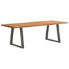Eettafel Rechthoekig 180X90X74 Cm Massief Eikenhout Lichtbruin Antraciet
