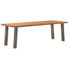 Eettafel Rechthoekig 240X80X74 Cm Massief Eikenhout Lichtbruin Naturel