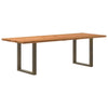 Eettafel Rechthoekig Massief Eikenhout Lichtbruin