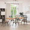 Eettafel Rechthoekig Massief Eikenhout Lichtbruin