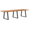 Eettafel Rechthoekig 180X90X74 Cm Massief Eikenhout Lichtbruin Antraciet