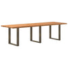Eettafel Rechthoekig Massief Eikenhout Lichtbruin
