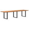 Eettafel Rechthoekig Massief Eikenhout Lichtbruin