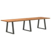 Eettafel Rechthoekig 180X90X74 Cm Massief Eikenhout Lichtbruin Antraciet