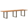 Eettafel Rechthoekig Massief Eikenhout Lichtbruin