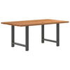 Eettafel Rechthoekig Massief Eikenhout Lichtbruin