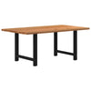 Eettafel Rechthoekig Massief Eikenhout Lichtbruin