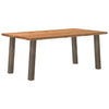 Eettafel Rechthoekig 240X80X74 Cm Massief Eikenhout Lichtbruin Naturel