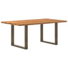 Eettafel Rechthoekig Massief Eikenhout Lichtbruin