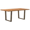 Eettafel Rechthoekig 320X120X74 Cm Massief Eikenhout Natuurlijk Staal