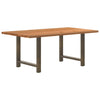 Eettafel Rechthoekig Massief Eikenhout Lichtbruin