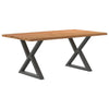 Eettafel Met Natuurlijke Rand Eikenhout Lichtbruin