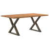 Eettafel Met Natuurlijke Rand Eikenhout Lichtbruin