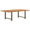 Eettafel Rechthoekig Massief Eikenhout Lichtbruin