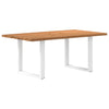 Eettafel Met Natuurlijke Rand Massief Eikenhout Rechthoekig
