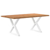 Eettafel Met Natuurlijke Rand Eikenhout Lichtbruin