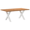 Eettafel Met Natuurlijke Rand Massief Eikenhout Rechthoekig