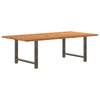 Eettafel Rechthoekig Massief Eikenhout Lichtbruin