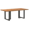 Eettafel Rechthoekig Massief Eikenhout Lichtbruin