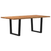 Eettafel Rechthoekig 320X120X74 Cm Massief Eikenhout Zwart