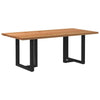 Eettafel Rechthoekig Massief Eikenhout Lichtbruin