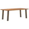 Eettafel Rechthoekig 240X80X74 Cm Massief Eikenhout Lichtbruin Naturel