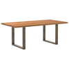 Eettafel Rechthoekig Massief Eikenhout Lichtbruin