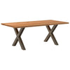 Eettafel Rechthoekig Massief Eikenhout Lichtbruin