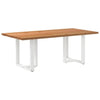 Eettafel Rechthoekig Massief Eikenhout Lichtbruin