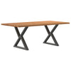 Eettafel Met Natuurlijke Rand Eikenhout Lichtbruin