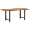 Eettafel Rechthoekig Massief Eikenhout Lichtbruin