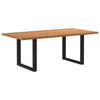 Eettafel Met Natuurlijke Rand Massief Eikenhout Rechthoekig