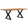 Eettafel Met Natuurlijke Rand Eikenhout Lichtbruin