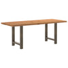 Eettafel Rechthoekig Massief Eikenhout Lichtbruin
