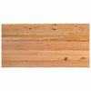 Eettafel Met Natuurlijke Rand Massief Eikenhout Rechthoekig Natuurlijk Staal