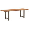 Eettafel Rechthoekig Massief Eikenhout Lichtbruin