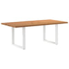 Eettafel Met Natuurlijke Rand Massief Eikenhout Rechthoekig