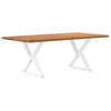Eettafel Met Natuurlijke Rand Eikenhout Lichtbruin