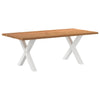 Eettafel Met Natuurlijke Rand Massief Eikenhout Rechthoekig