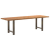 Eettafel Rechthoekig Massief Eikenhout Lichtbruin