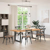 Eettafel Rechthoekig Massief Eikenhout Lichtbruin