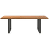 Eettafel Rechthoekig Massief Eikenhout Lichtbruin