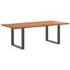 Eettafel Rechthoekig Massief Eikenhout Lichtbruin