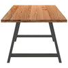 Eettafel Rechthoekig 220X100X74 Cm Massief Eikenhout Lichtbruin Antraciet