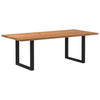 Eettafel Rechthoekig Massief Eikenhout Lichtbruin