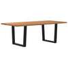 Eettafel Rechthoekig 320X120X74 Cm Massief Eikenhout Zwart
