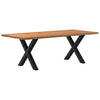 Eettafel Rechthoekig Massief Eikenhout Lichtbruin