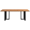 Eettafel Rechthoekig Massief Eikenhout Lichtbruin
