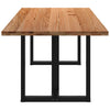 Eettafel Rechthoekig Massief Eikenhout Lichtbruin
