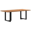 Eettafel Rechthoekig Massief Eikenhout Lichtbruin